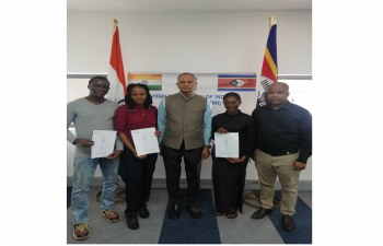 High Commissioner felicitates UIA Hackathon Eswatini winners