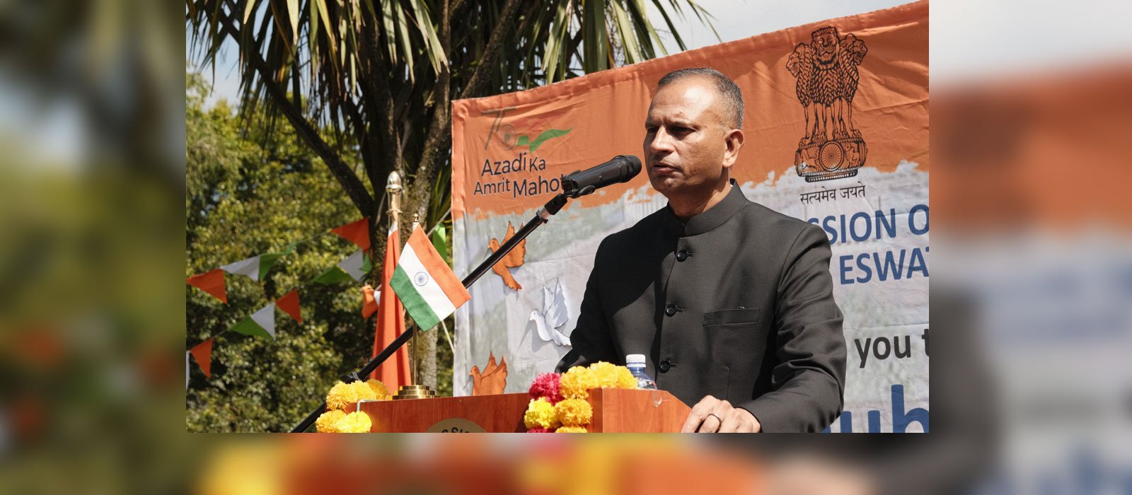 High Commissioner Mr. N. Ram Prasad reading out Hon'ble President Speech - Republic Day 2024